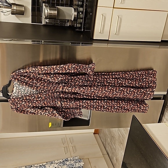 💕DOEN💕 Cecily Dress ~ 100% Ramie Teal Canterbury Paisley Print XL NWOT - Picture 12 of 16